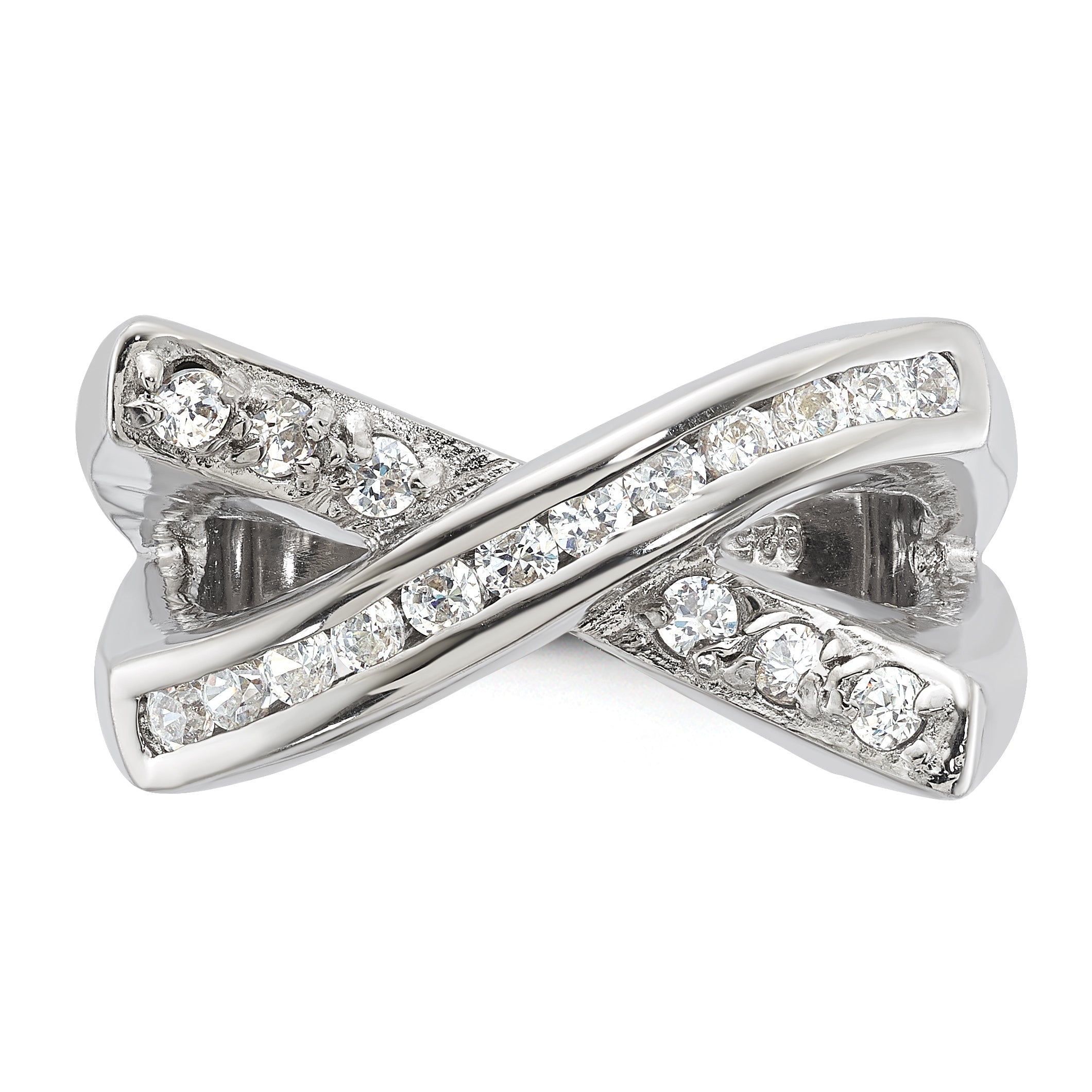 Sterlingsilber Zirkonia X Ring