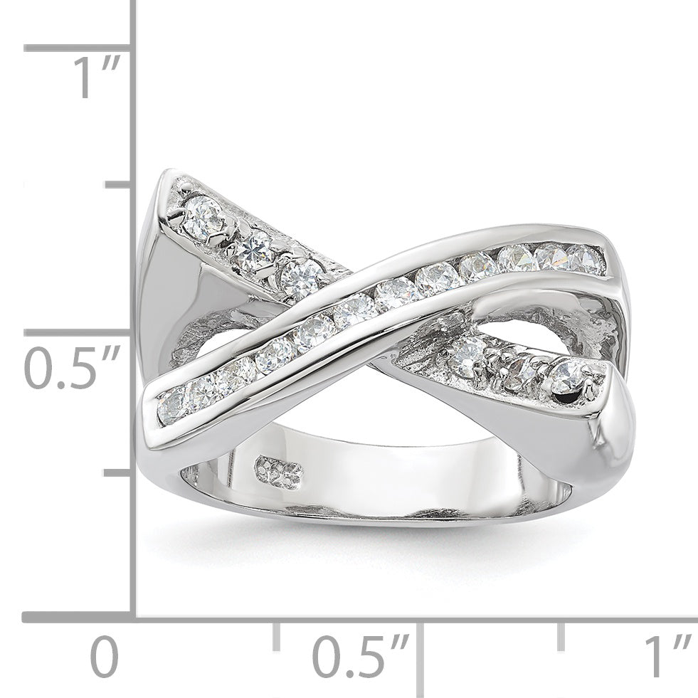 Sterlingsilber Zirkonia X Ring