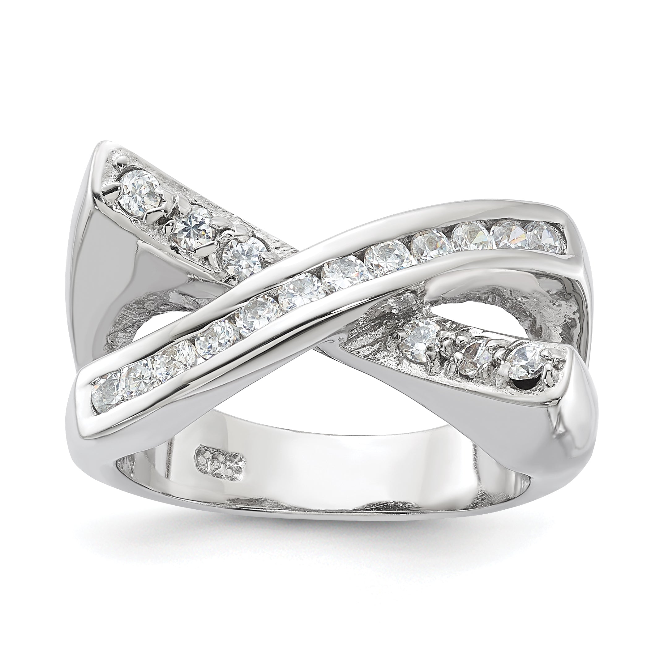 Sterlingsilber Zirkonia X Ring