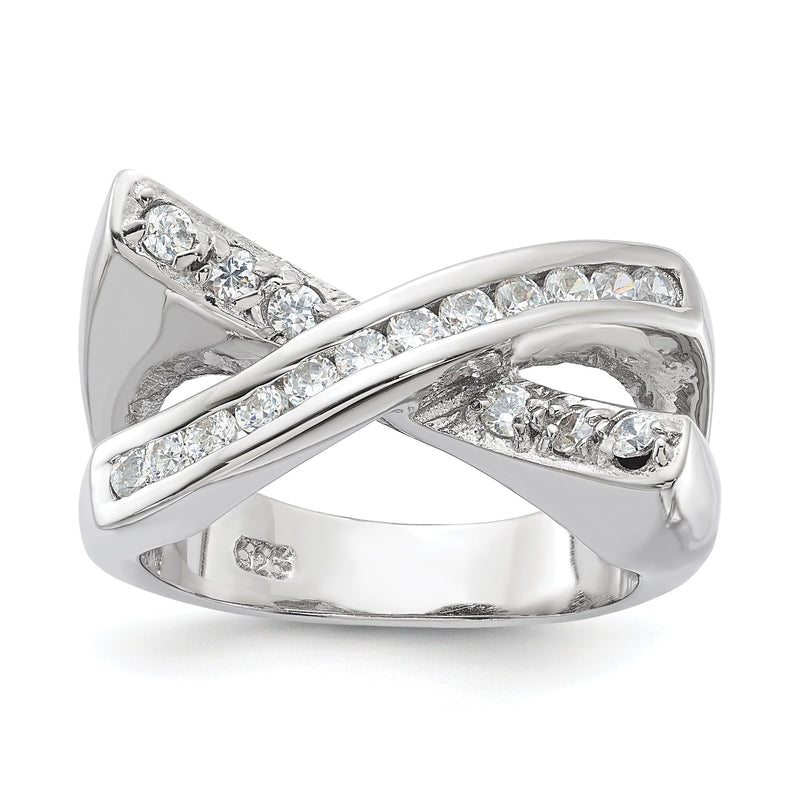 Sterlingsilber Zirkonia X Ring