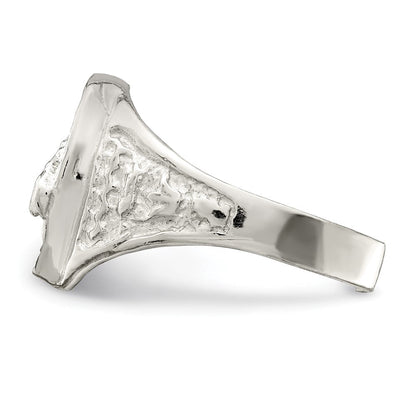 Sterlingsilber Hufeisen mit Pferd Kopf Ring