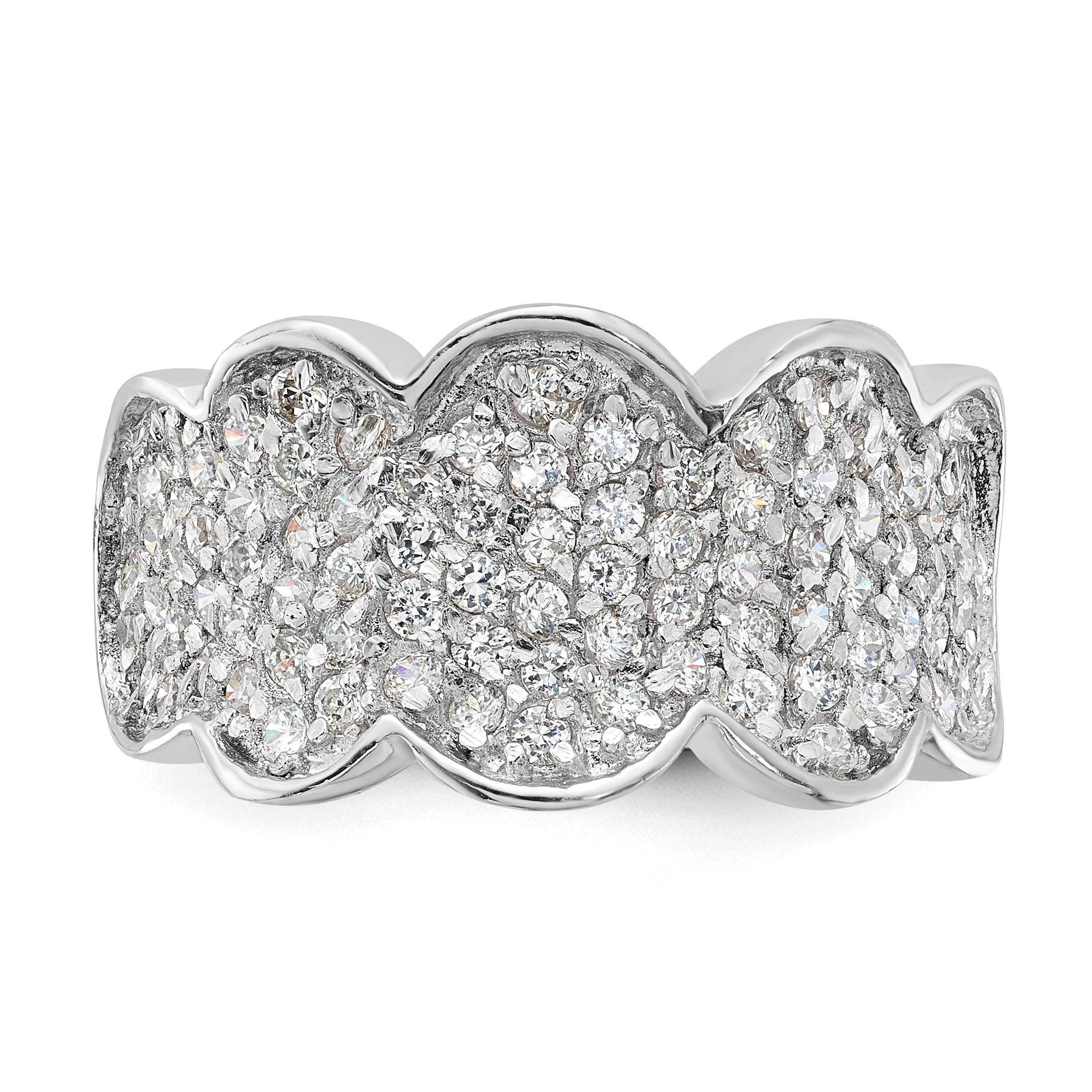 Sterlingsilber Fantasie Zirkonia Cluster Ring