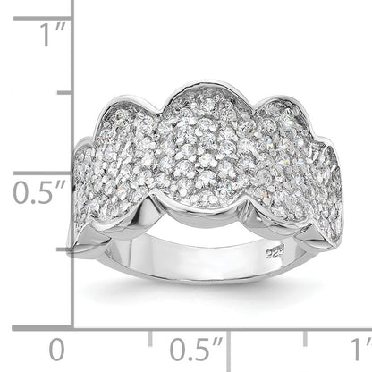 Sterlingsilber Fantasie Zirkonia Cluster Ring