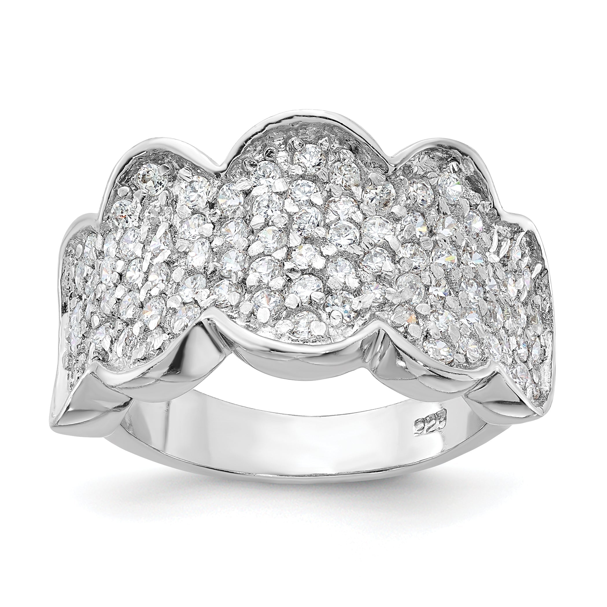 Sterlingsilber Fantasie Zirkonia Cluster Ring