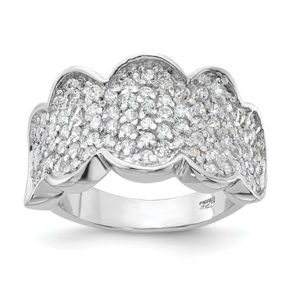Sterlingsilber Fantasie Zirkonia Cluster Ring