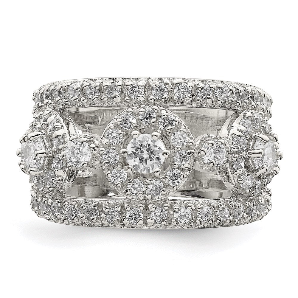 Sterlingsilber Zirkonia Poliert Ring