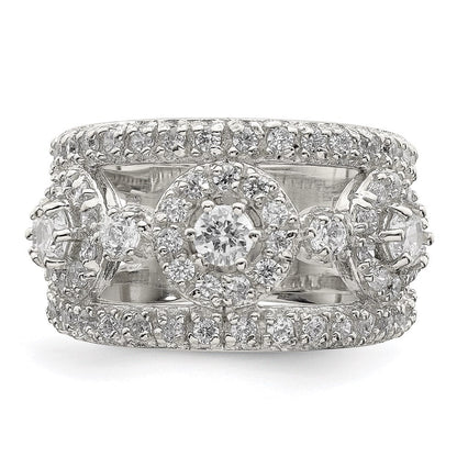 Sterlingsilber Zirkonia Poliert Ring