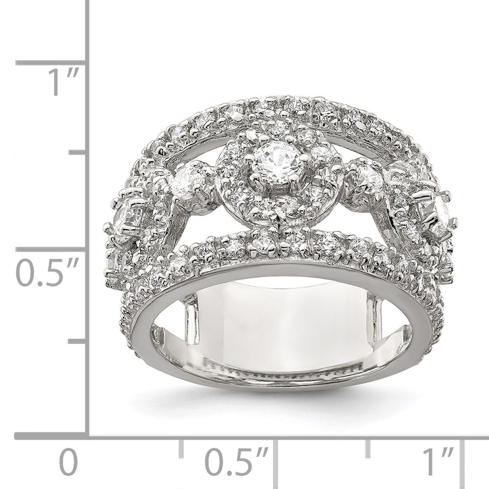 Sterlingsilber Zirkonia Poliert Ring
