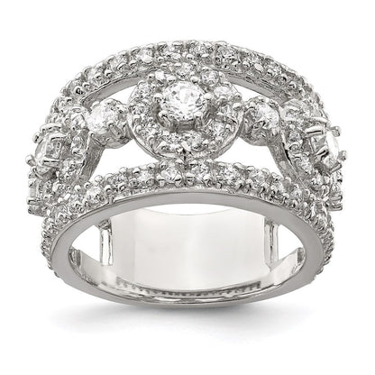 Sterlingsilber Zirkonia Poliert Ring