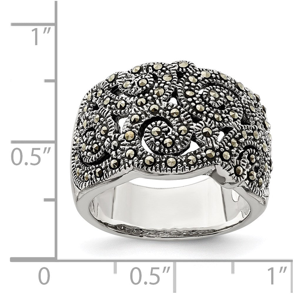 Sterlingsilber Markasit Ring