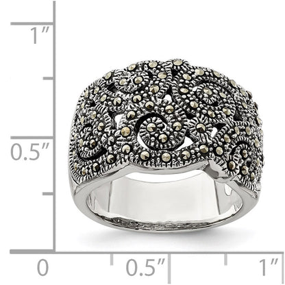 Sterlingsilber Markasit Ring