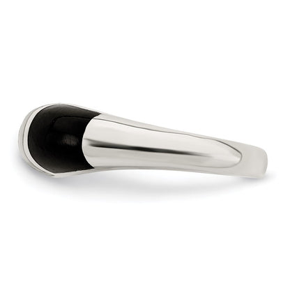 Sterlingsilber Onyx & Perlmutt Ring
