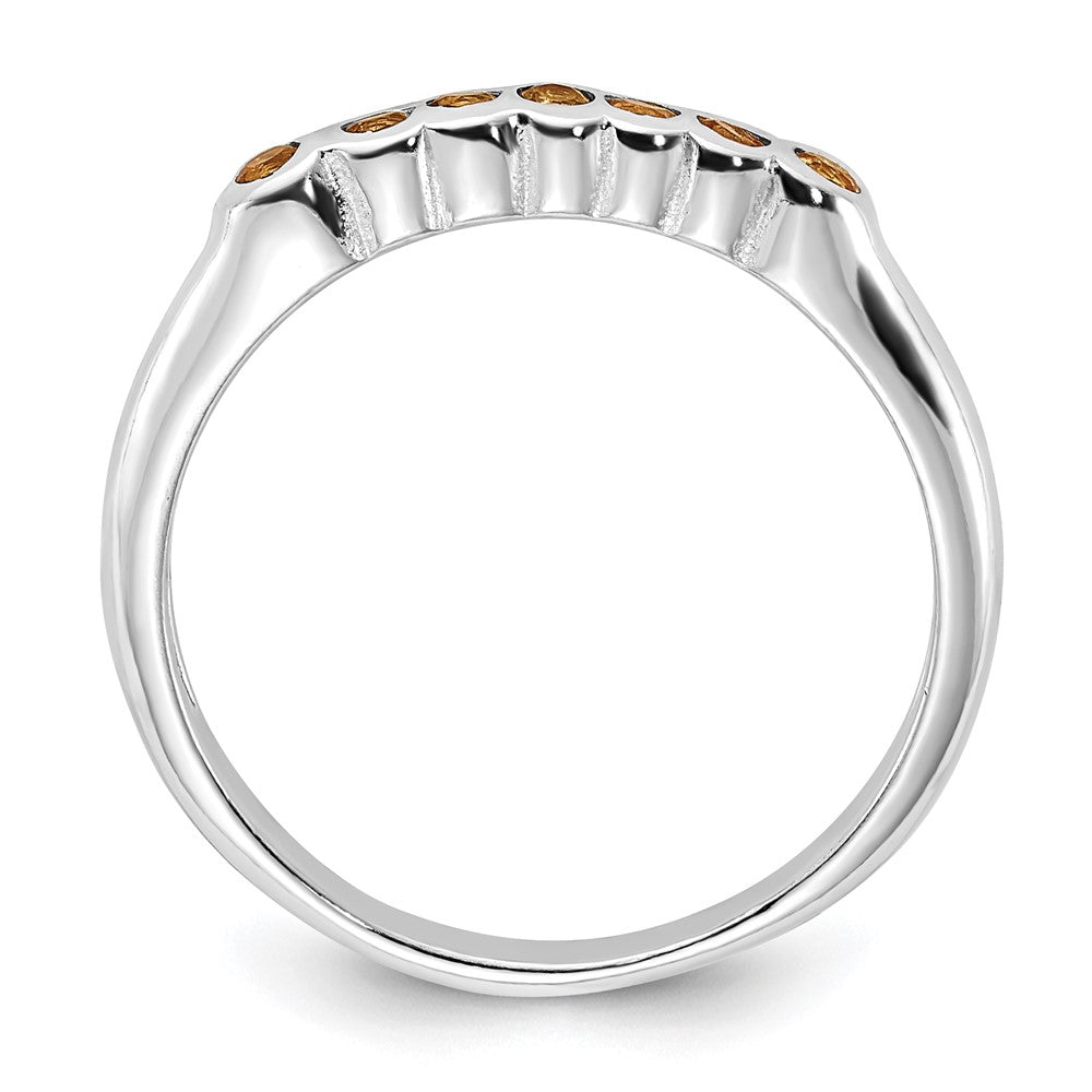 Sterlingsilber Poliert Gelb Zirkonia Ring (size 8 Nur)