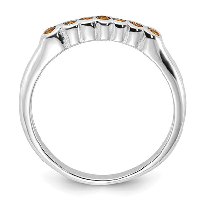 Sterlingsilber Poliert Gelb Zirkonia Ring (size 8 Nur)
