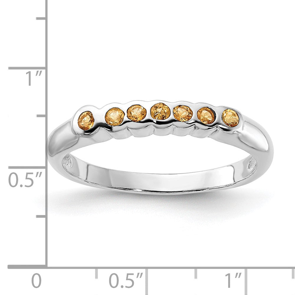 Sterlingsilber Poliert Gelb Zirkonia Ring (size 8 Nur)