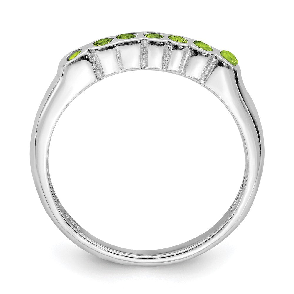 Sterlingsilber Rhodium Peridot Ring