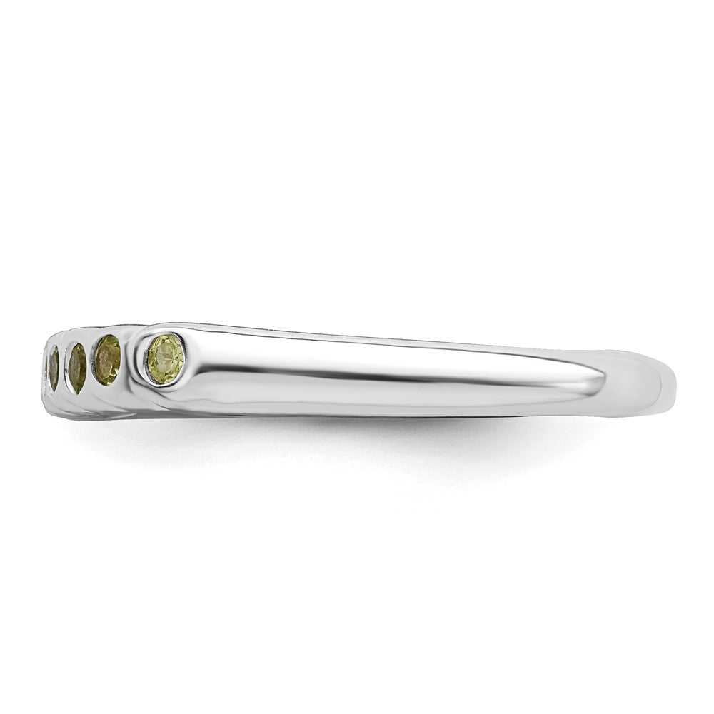 Sterlingsilber Rhodium Peridot Ring
