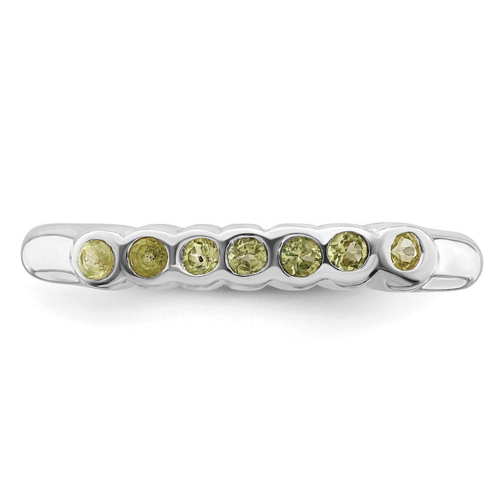 Sterlingsilber Rhodium Peridot Ring