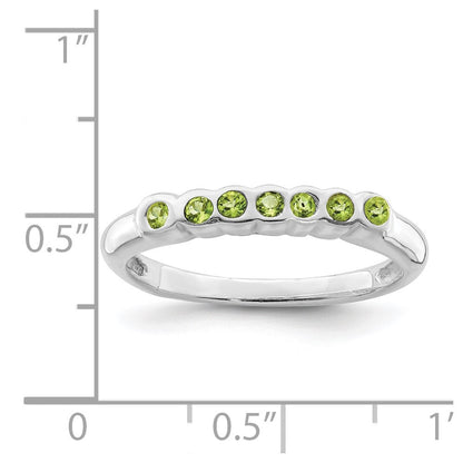 Sterlingsilber Rhodium Peridot Ring