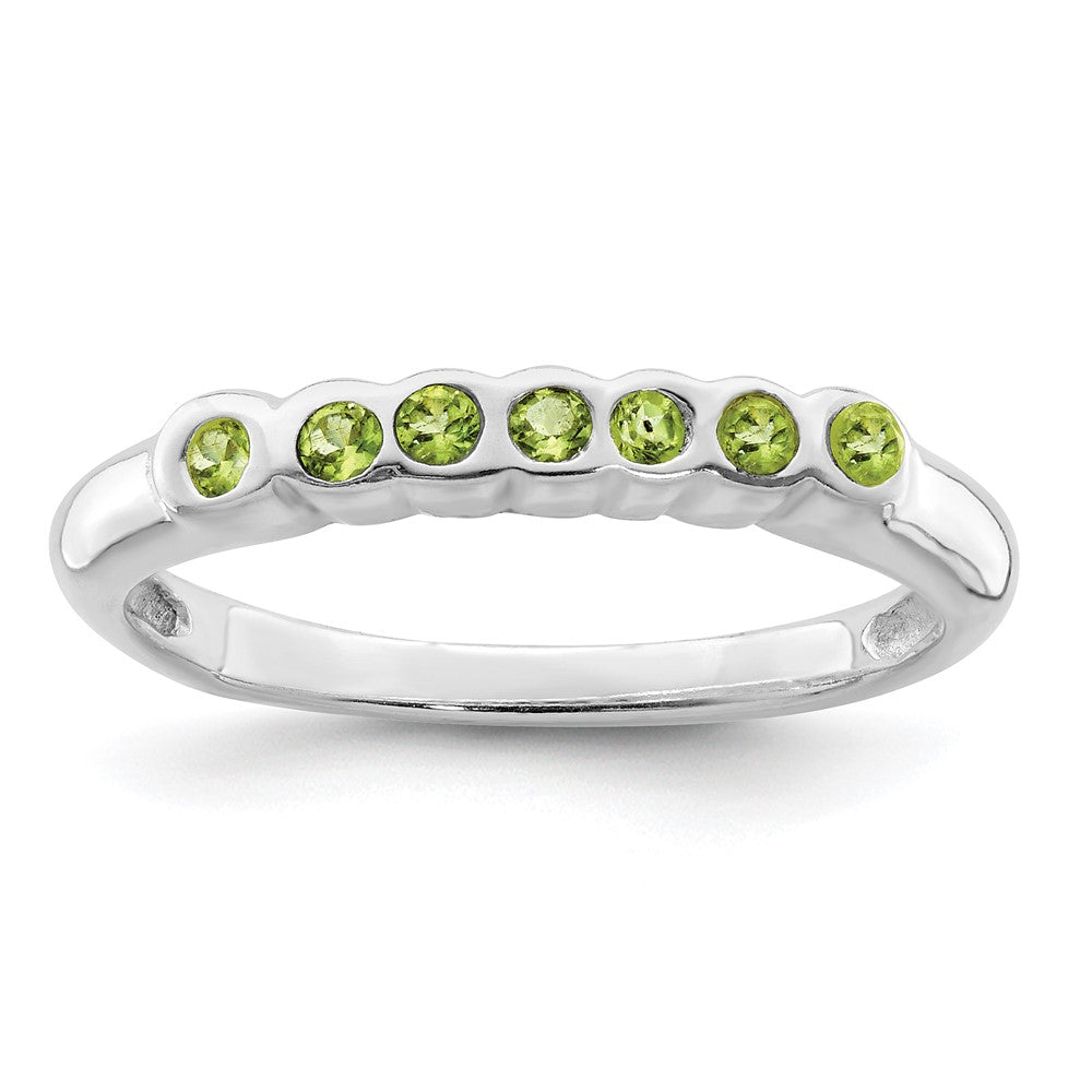 Sterlingsilber Rhodium Peridot Ring