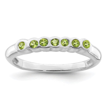 Sterlingsilber Rhodium Peridot Ring