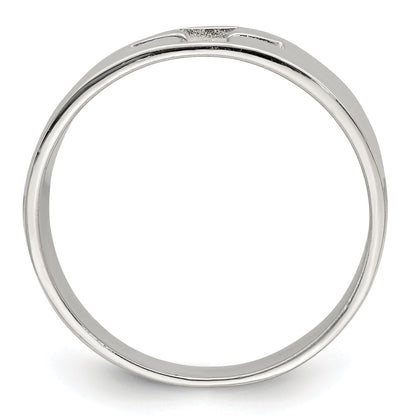 Sterlingsilber Kreuz Ausgeschnitten Ring