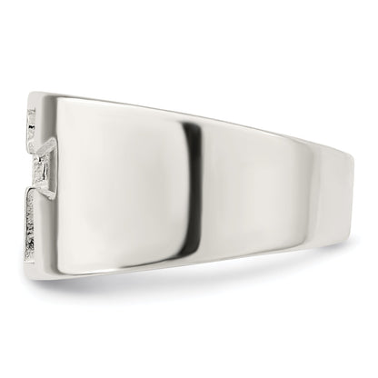 Sterlingsilber Kreuz Ausgeschnitten Ring