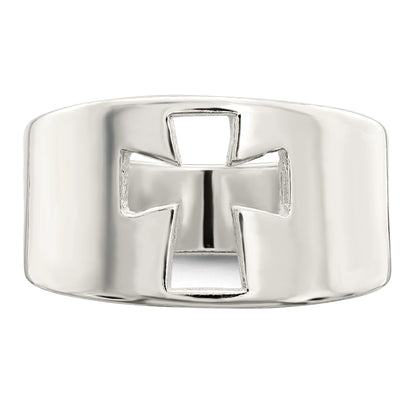 Sterlingsilber Kreuz Ausgeschnitten Ring