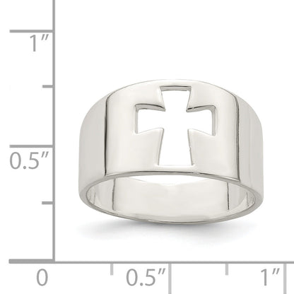 Sterlingsilber Kreuz Ausgeschnitten Ring