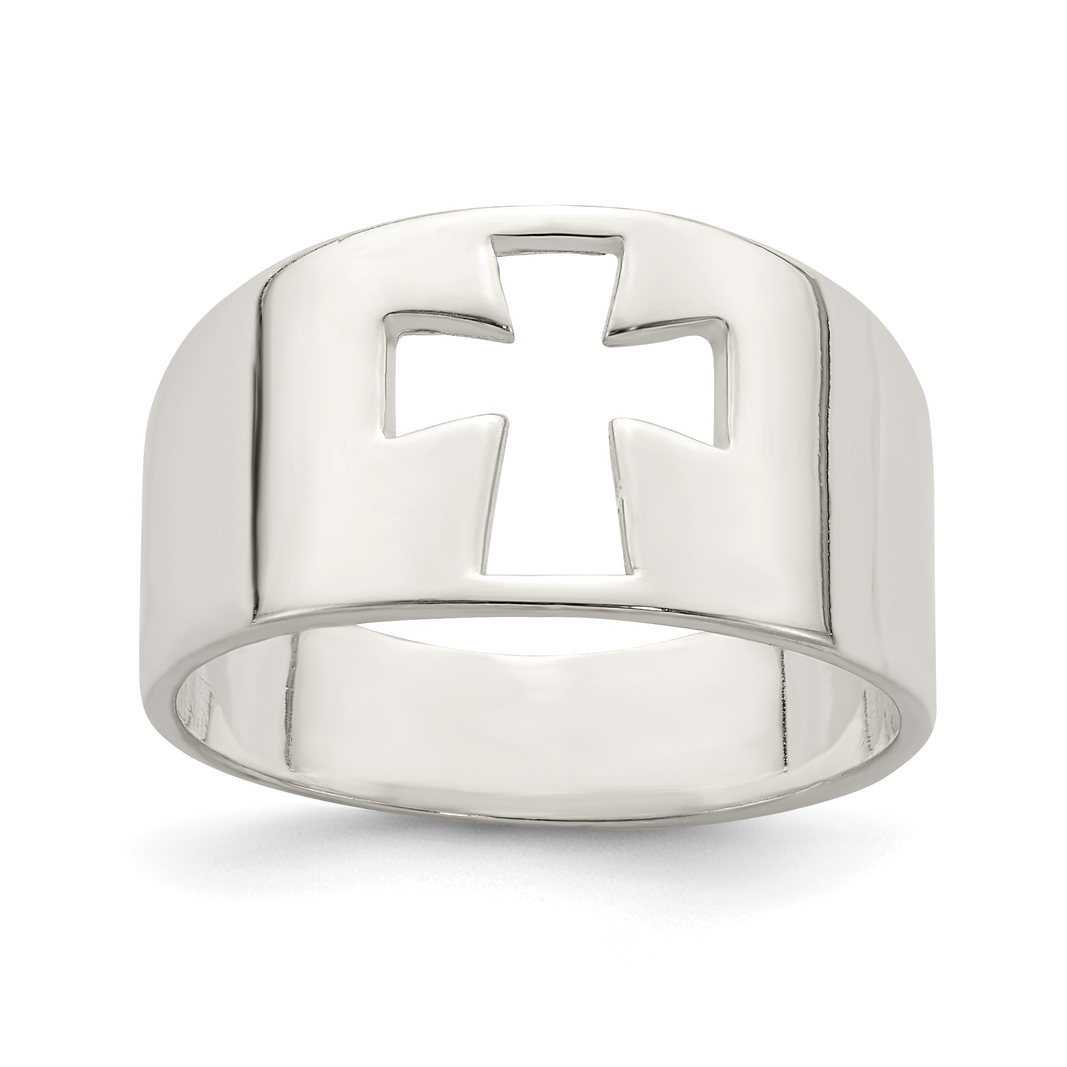 Sterlingsilber Kreuz Ausgeschnitten Ring