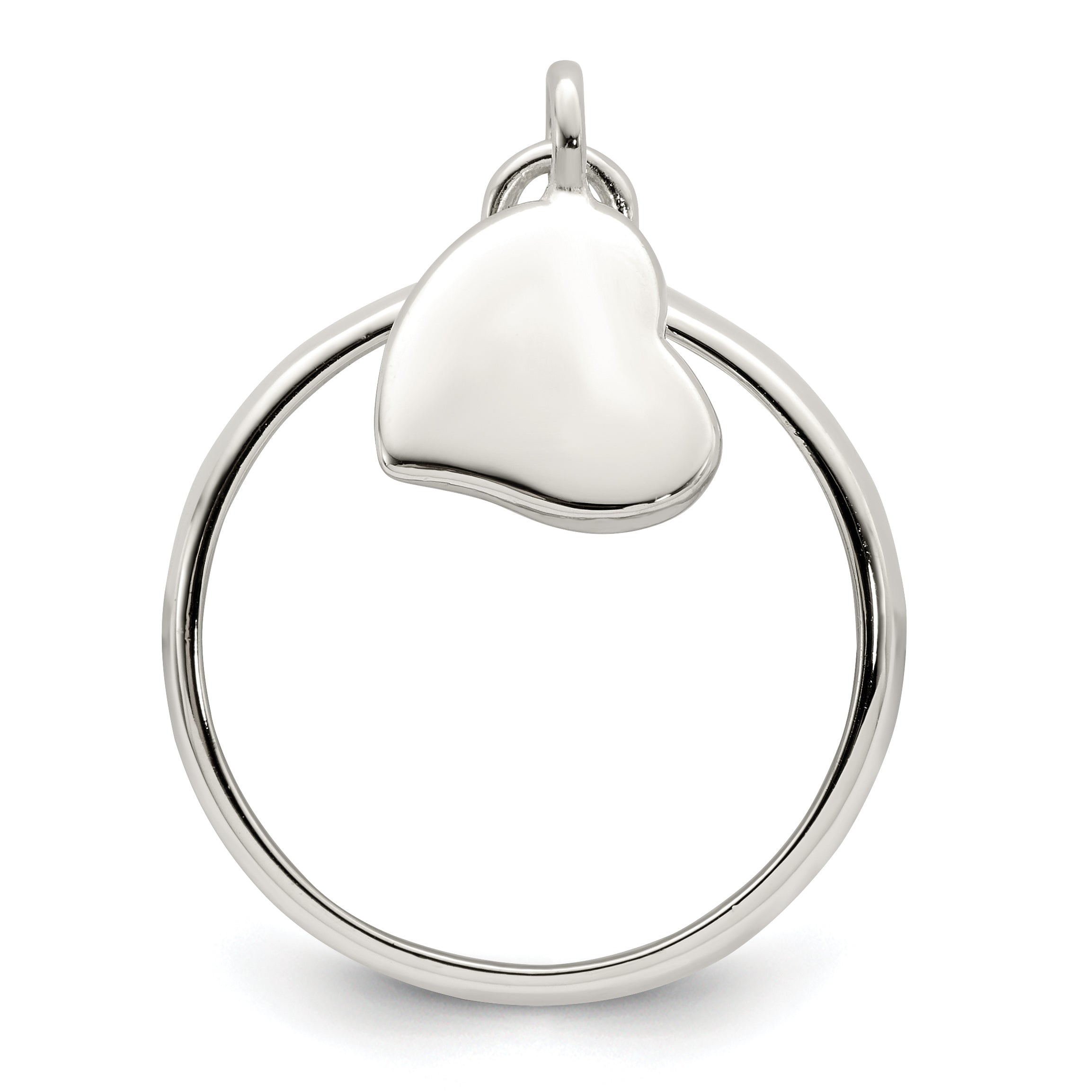 Sterlingsilber Hängend Herz Ring