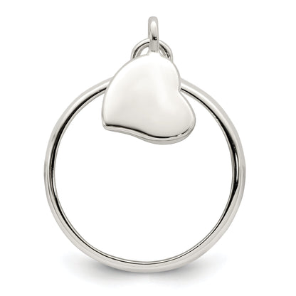 Sterlingsilber Hängend Herz Ring
