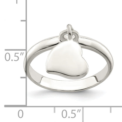 Sterlingsilber Hängend Herz Ring