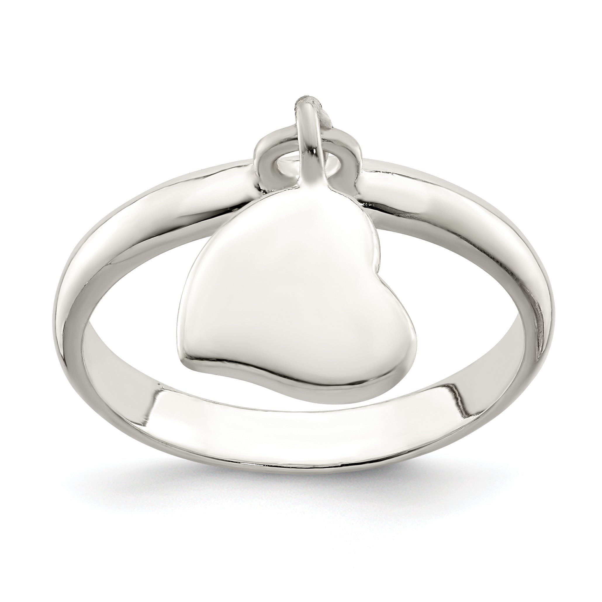 Sterlingsilber Hängend Herz Ring