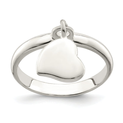 Sterlingsilber Hängend Herz Ring