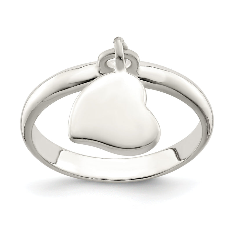 Sterlingsilber Hängend Herz Ring