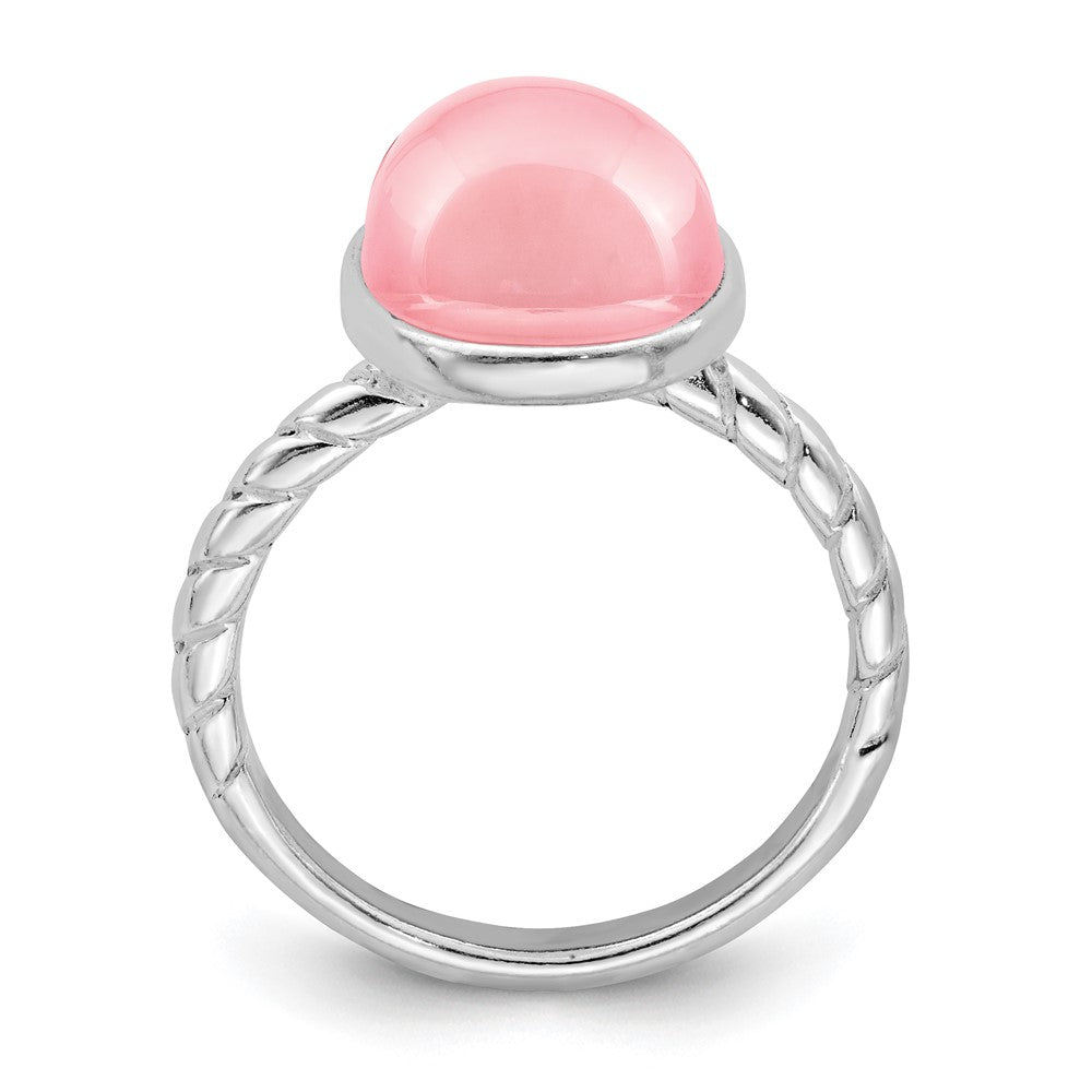 Sterlingsilber Rose Quarz Ring