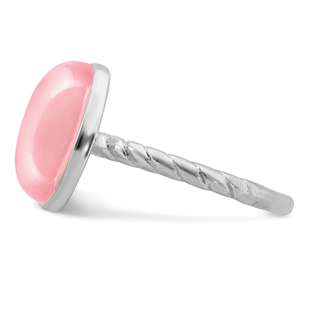 Sterlingsilber Rose Quarz Ring