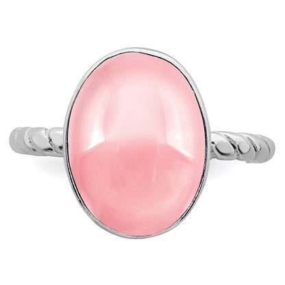 Sterlingsilber Rose Quarz Ring