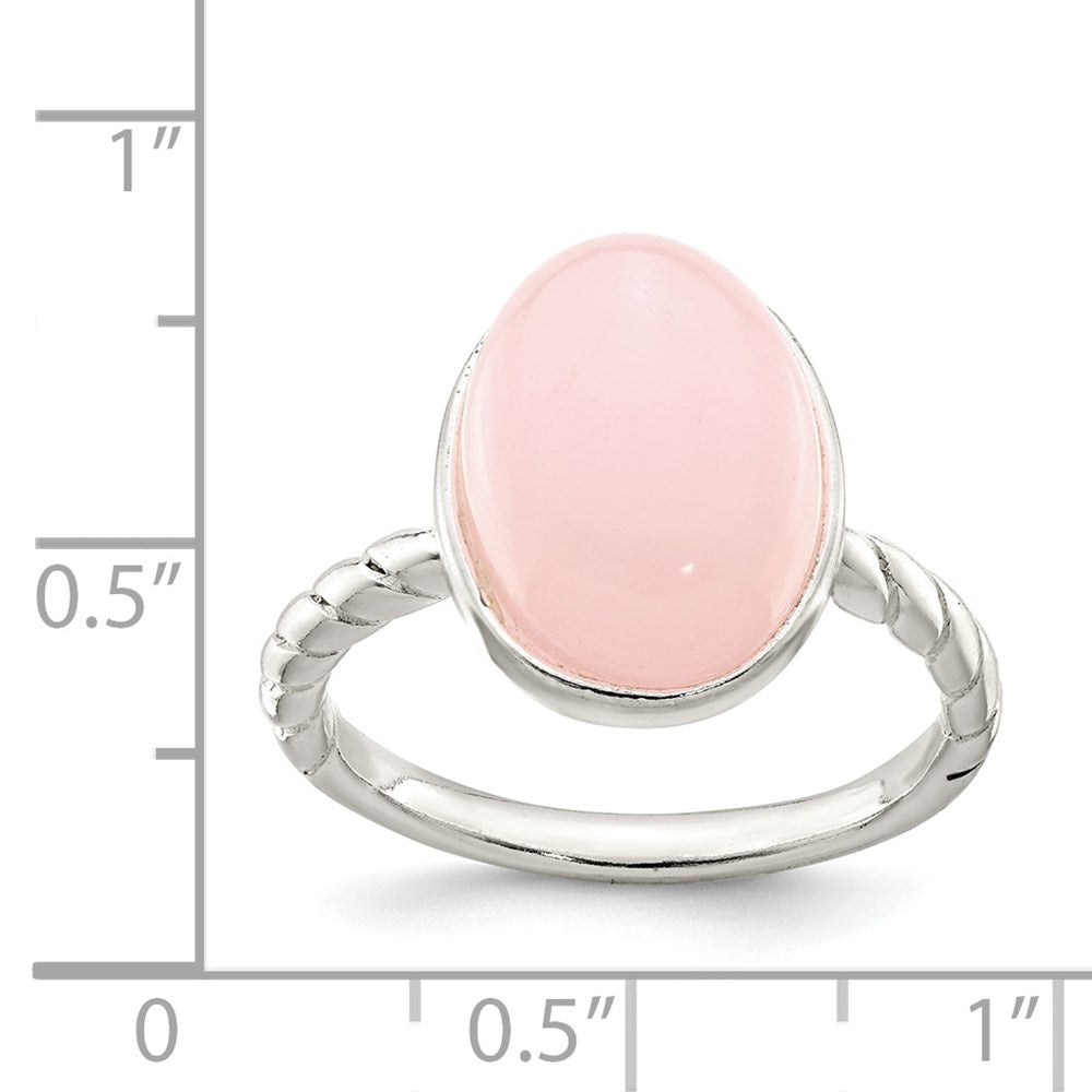 Sterlingsilber Rose Quarz Ring
