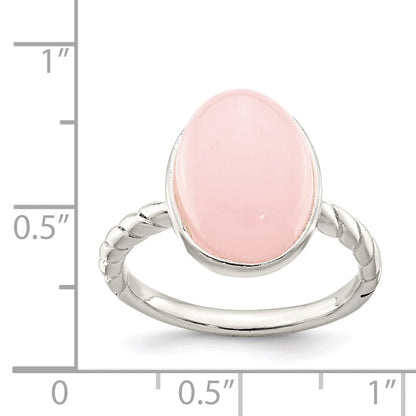 Sterlingsilber Rose Quarz Ring