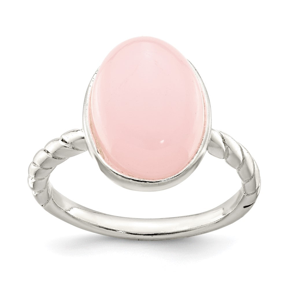 Sterlingsilber Rose Quarz Ring