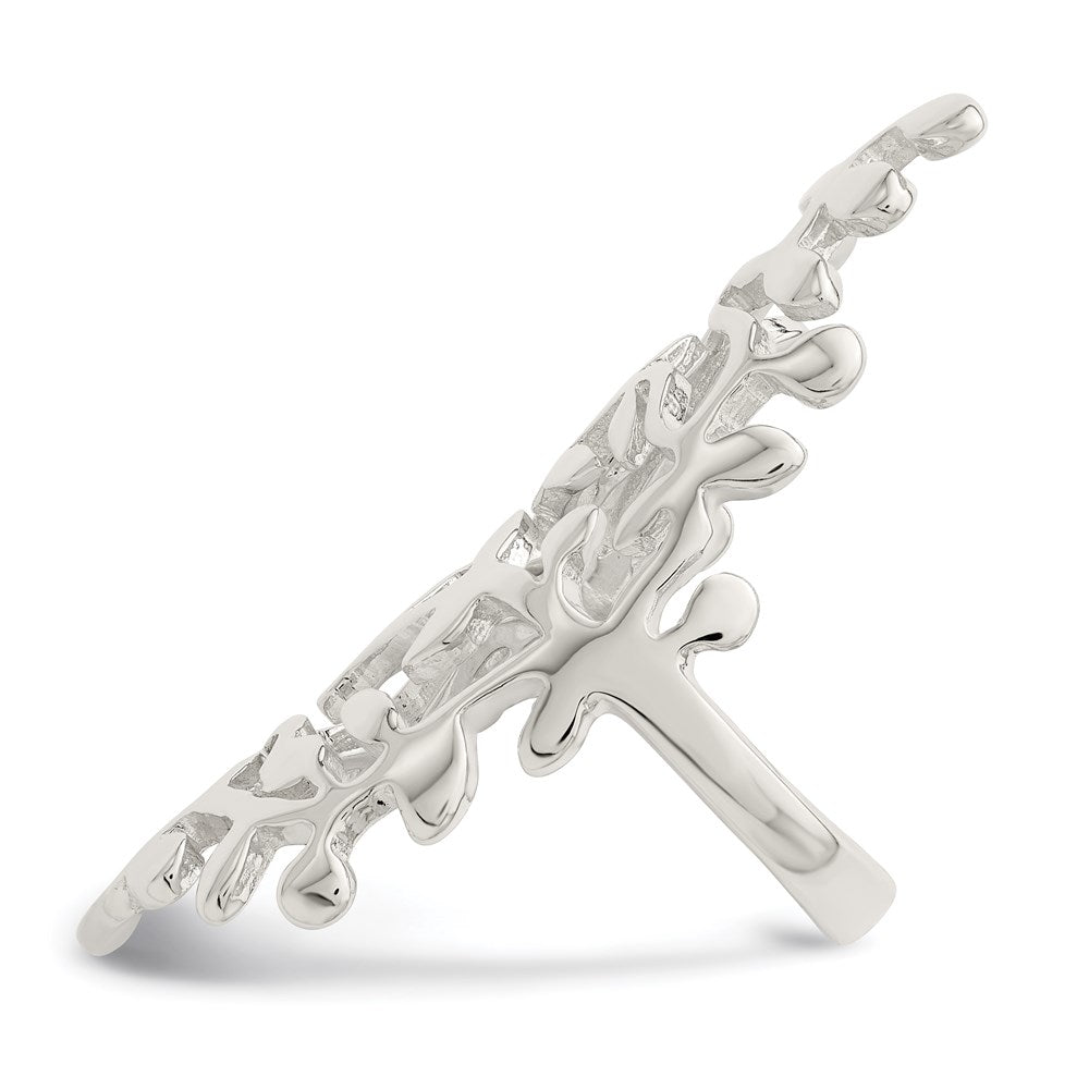 Sterlingsilber Feder Baum Full Finger Ring (size 6 Nur)