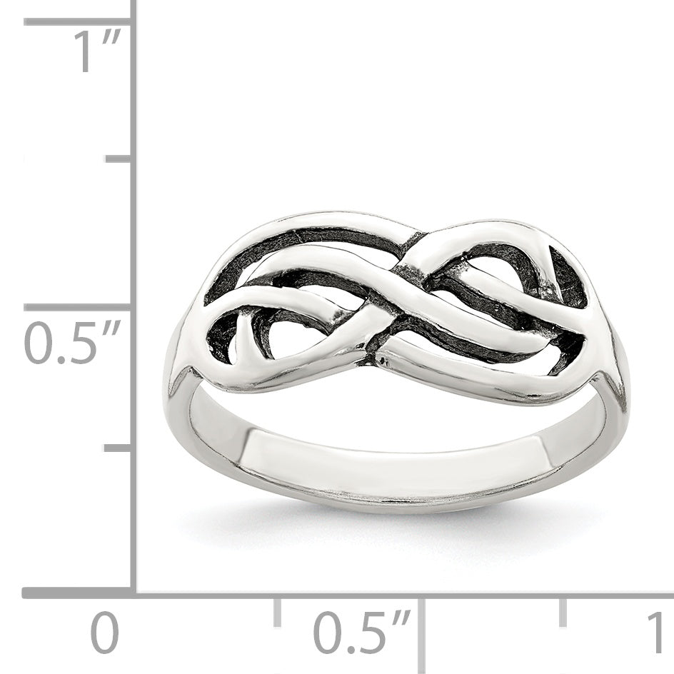 Sterlingsilber Antikisiert Knoten Ring