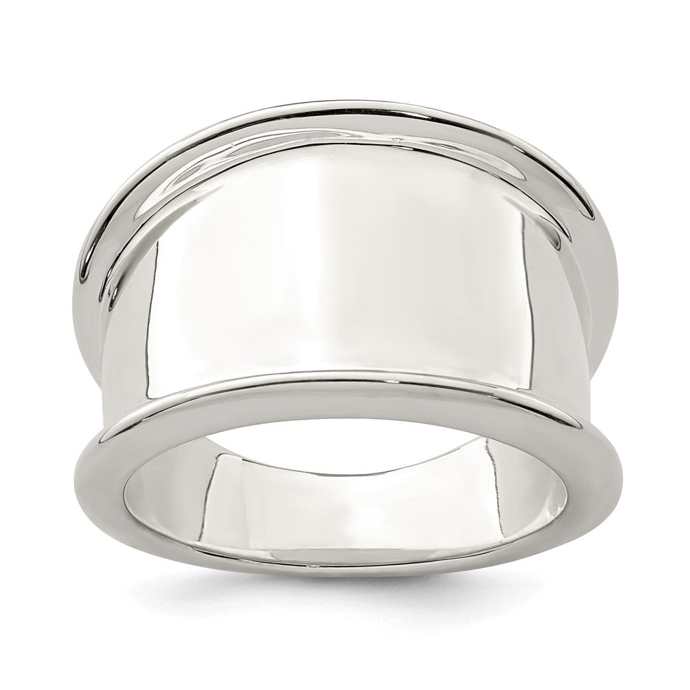 Sterlingsilber 15mm Verjüngt Ring