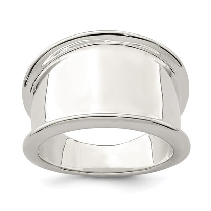 Sterlingsilber 15mm Verjüngt Ring