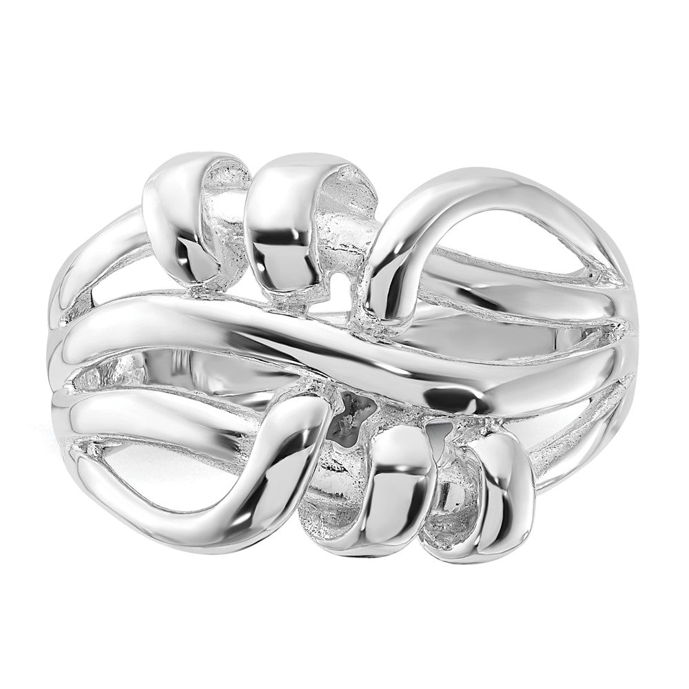 Sterlingsilber Poliert Fantasie Gedreht Ring