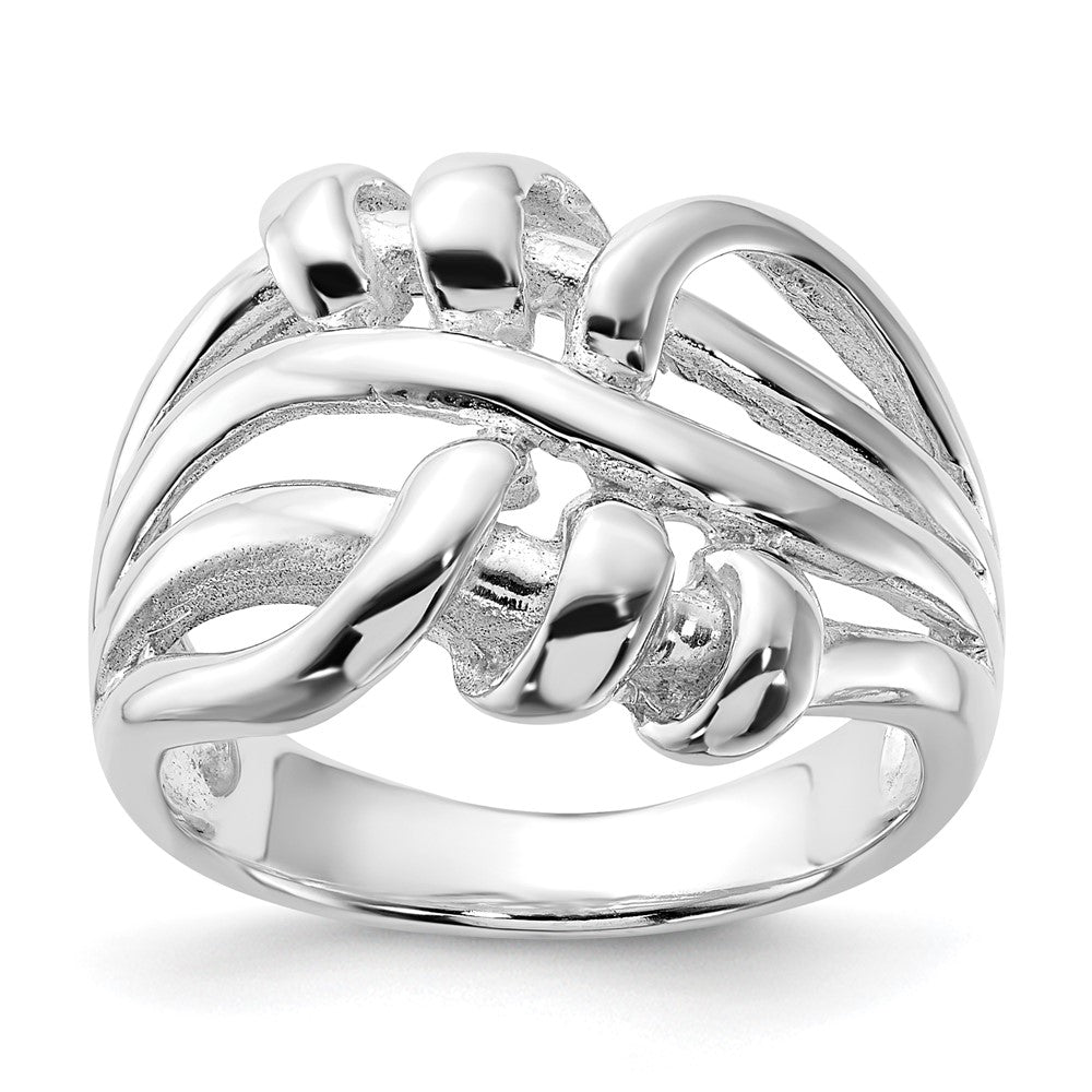 Sterlingsilber Poliert Fantasie Gedreht Ring