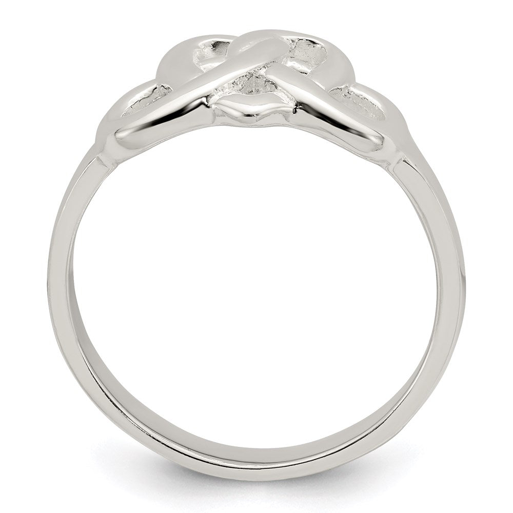 Sterlingsilber Fantasie Keltisch Herz Muster Geflochten Ring