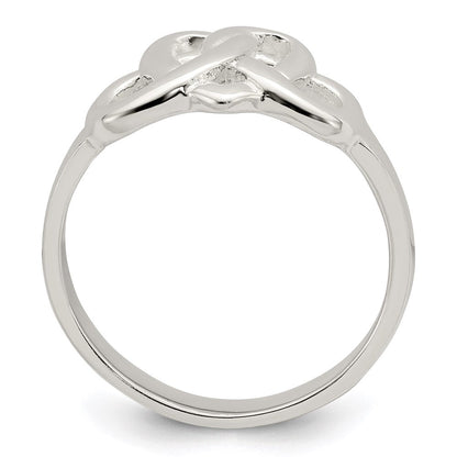 Sterlingsilber Fantasie Keltisch Herz Muster Geflochten Ring